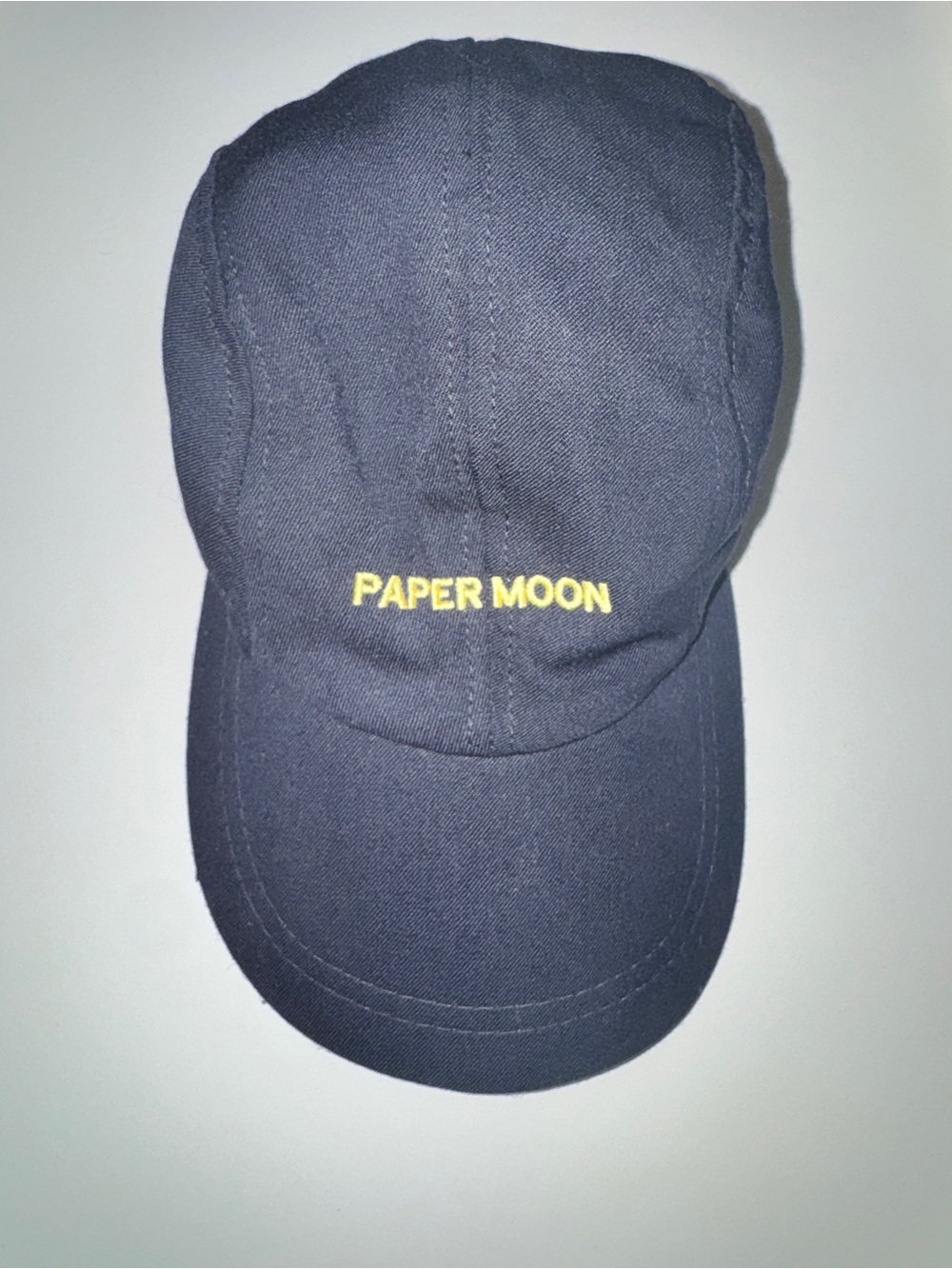 Quaker Marine Supply Paper Moon Strapback Hat Navy Adjustable Cap Vintage Surf